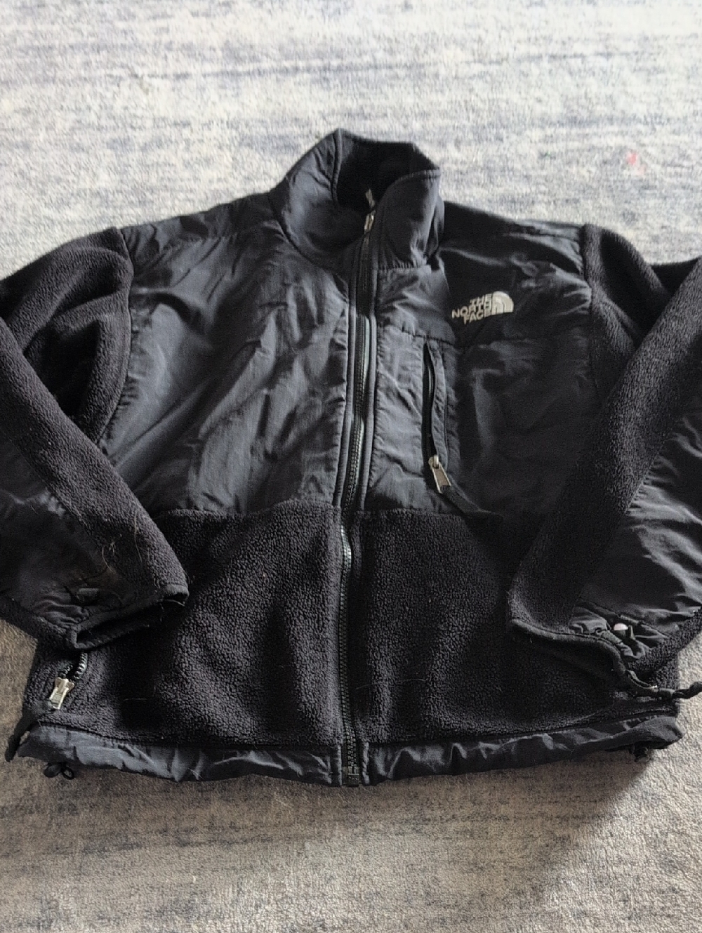 The North Face Black Sherpa Fleece Jacket with Nylon Panels